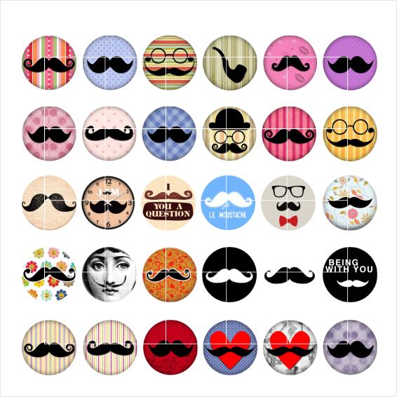 

Clasps & Hooks Mustache Snap Button Charm For Bracelet 30pcs / Lot GL014 Noosa Jewelry Making Supplier