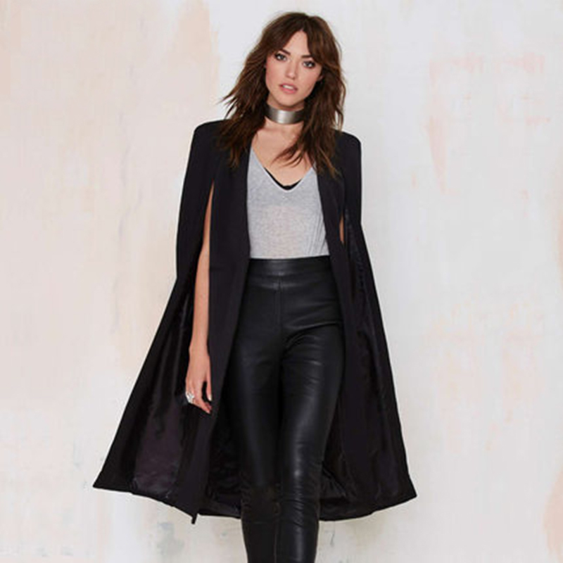 Wholesale-High-quality European and American 2016 autumn new British style long-sleeved suit was thin shawl cape coat