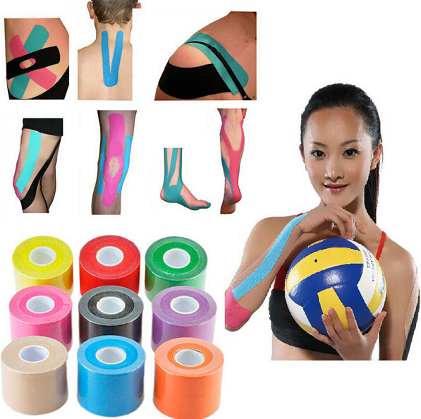 

5mx5cm Kinesiology Tape Sports Tape Muscles Care Elastic Physio Therapeutic Tape Strain Injury Support colorful elastic bandage CE FDA, 11 colors choose