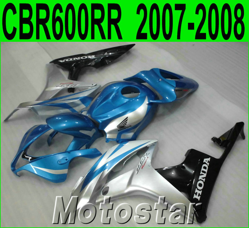 

Injection molding fairing body kit for HONDA CBR600RR 07 08 blue silver black fairings set CBR 600 RR F5 2007 2008 LY42, Multi-color