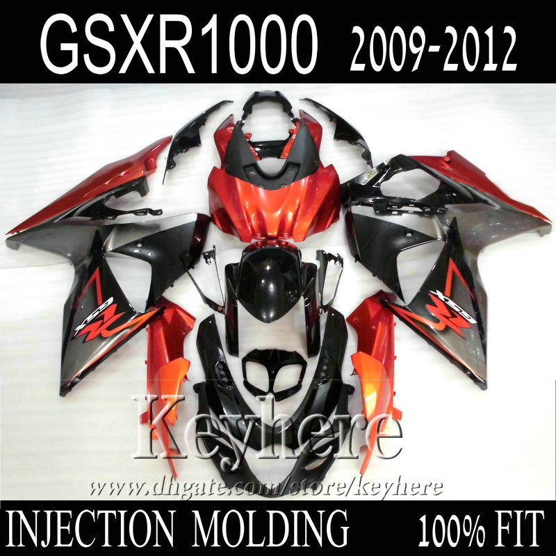 

Injection molding kit for SUZUKI GSX R1000 fairings 2009 2010 2011 maroon black fairing kit GSXR1000 09 10 11 12 GSXR1000 K10, Same as picture