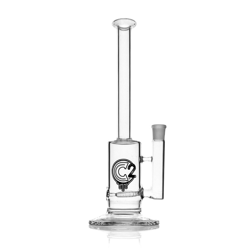 

Straight style clear hookah bong traditional shape water pipe recycler 13.6 inches 18mm female joint