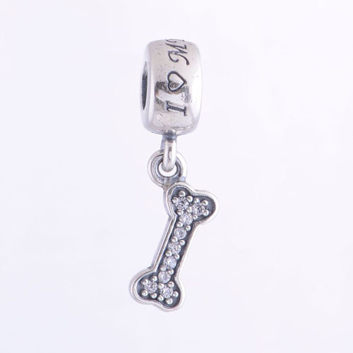 

Silver Beads Fits Pandora Charms Bracelet DIY Making Authentic 925-Sterling-Silver Original Bead I Love My Dog Charm Women Jewelry