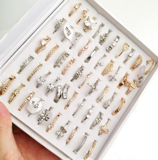 

Free Shipping 10pcs/lot Not Fade Mix Style Mix Size Fashion Ring For Jewelry Gift RI27