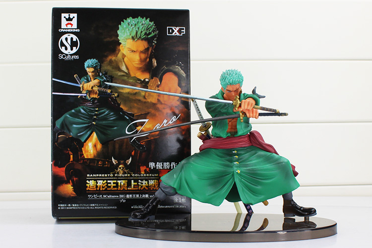 

One Piece Roronoa Zoro PVC Figure Toy Decisive Battle Version PVC Action Figure Collection Model Toy, Multicolor