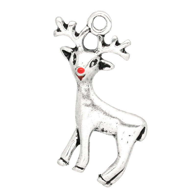 Livraison Gratuite Nouvelle Arrivée 20 PCs Ton Ton De Noël Renne Charmes Pendentifs 24x21mm (1 "x7 / 8") décoration de fête