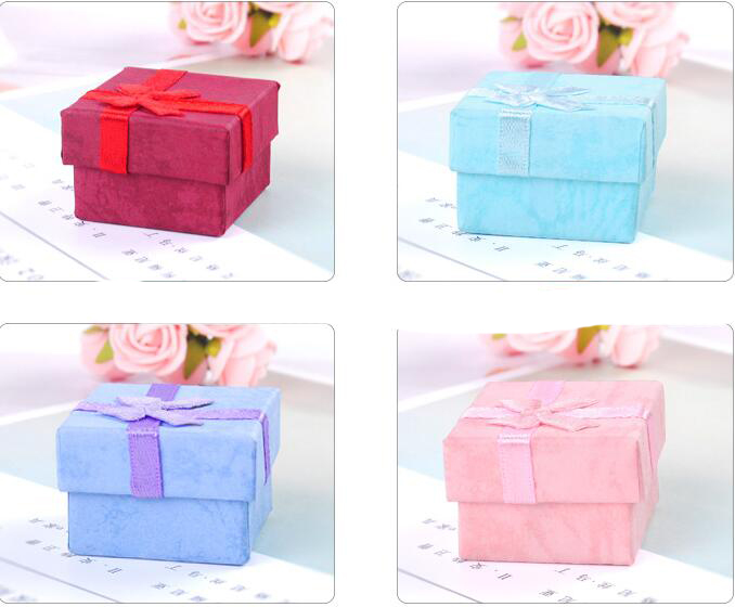 

High Quality Jewelry Storage Paper Box Multi colors Ring Stud Earring Packaging Gift Box For Jewelry 4*4*3 cm 120pcs/lot