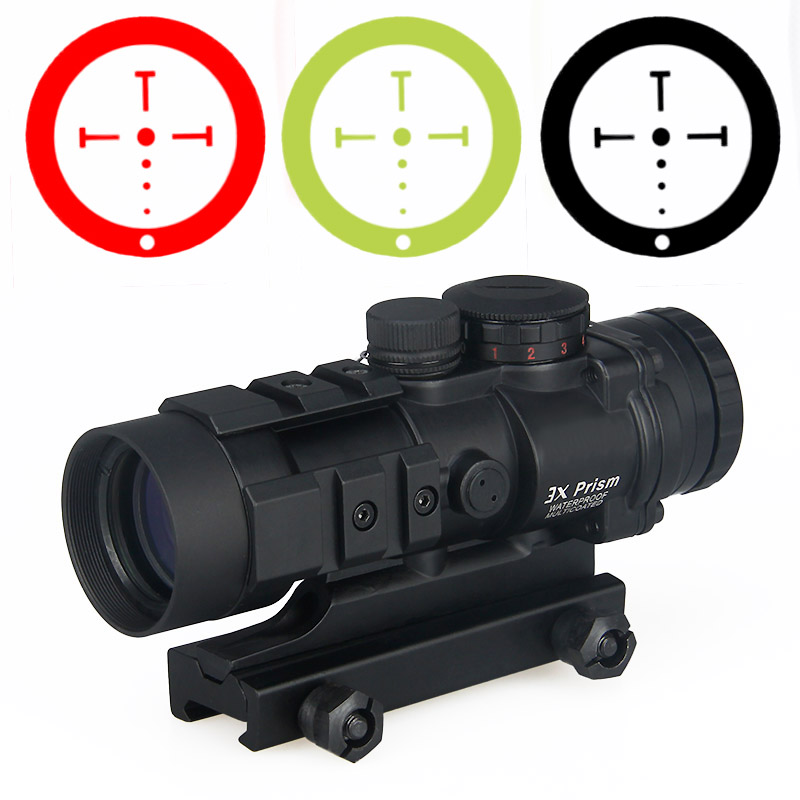 

airsoft tactical optic rifle scope Burris AR-332 3x Prism Red Dot Sight with Ballistic CQ Reticle for hunting for shooting