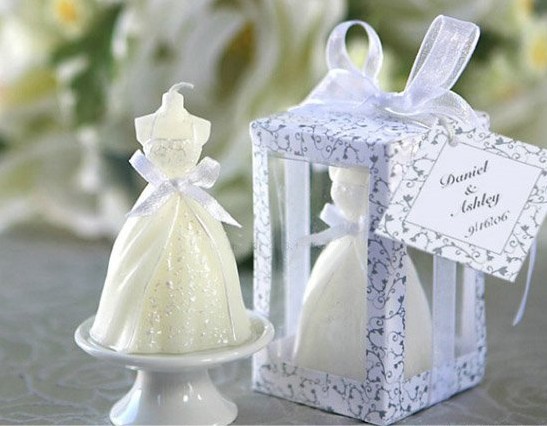

Wholesale- wedding dress candle favor gifts party favor wedding gifts for guest wedding souvenirs birthday gifts free shipping 30pcs/lot