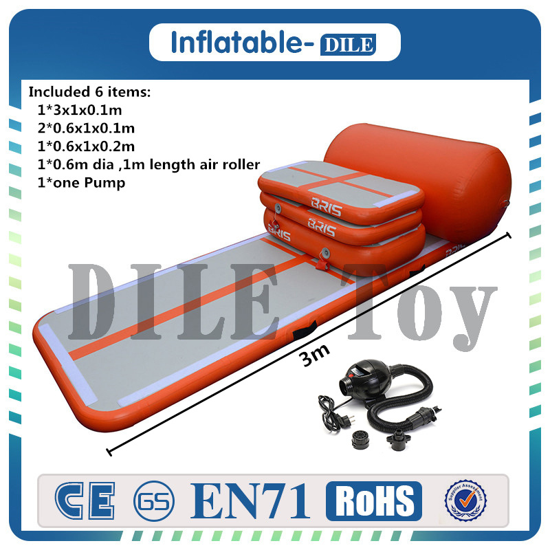 

Free Shipping A Set Inflatable Air track Gymnastics Mat Inflatable Tumbling Mat Air Floor For Children ,Beach, Park and Water