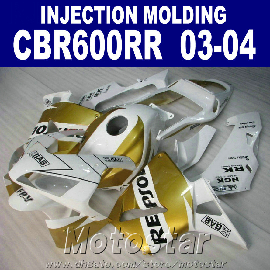 

LOW!Injection Molding golden set for HONDA CBR 600RR fairing 2003 2004 cbr600rr 03 04 motorcycle fairings YTSW, Same as picture