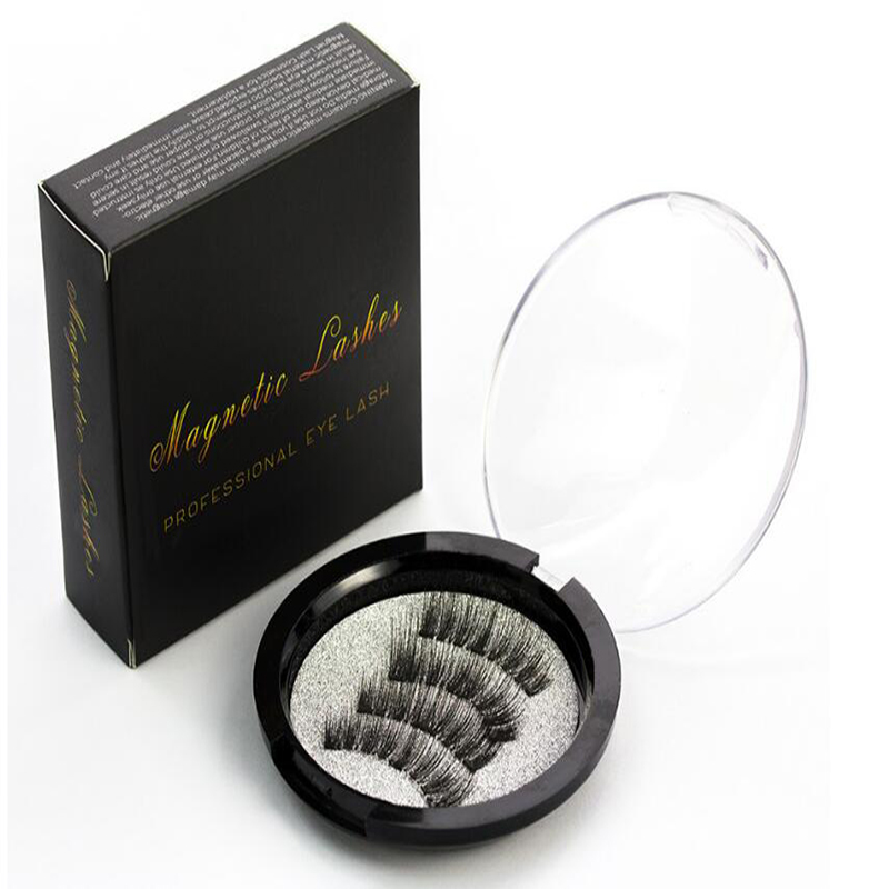 

hree magnetic Eye Lashes 3D Reusable False Magnet Eyelashes Extension 3D Eyelash Extension Magnetic Eyelashes 4pcs/set