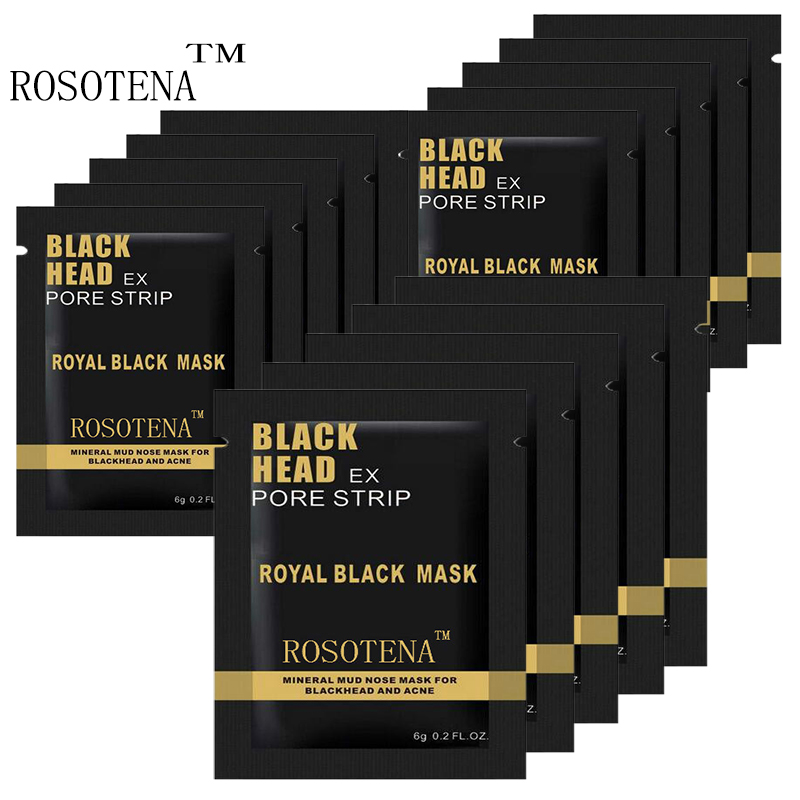 ROSOTENA Black Head Mask Face Care Facial Blackhead Remover Nose Acne Treatments Deep Cleansing Mineral Mud EX Pore Strips Cleaner-image-402729070