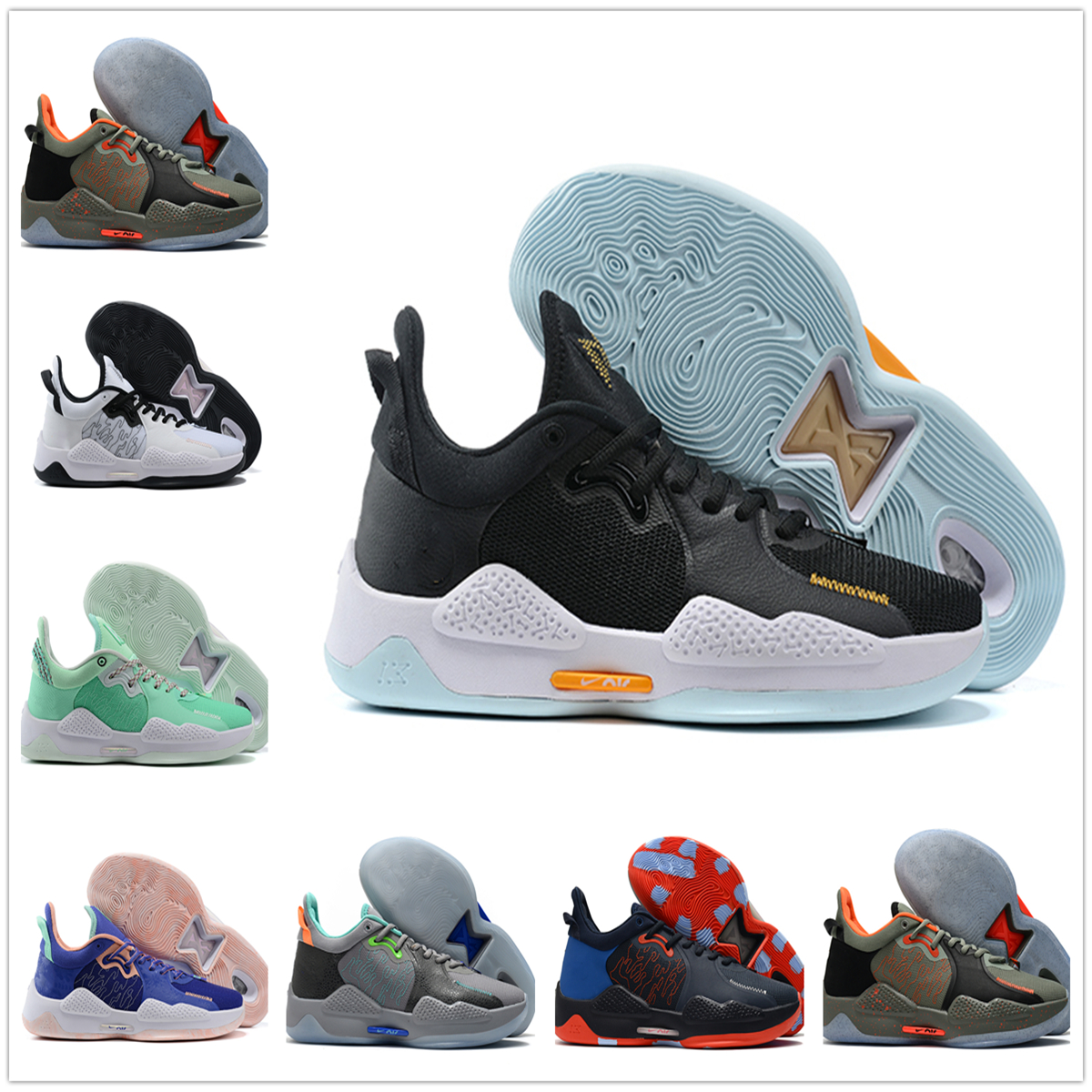 

2021 Mens Paul George Shoe PG 5 V PE 5S Apollo Missions nasa Sales Basketball Shoes PG5 Sports Sneakers Size US7-12, 1 pg5