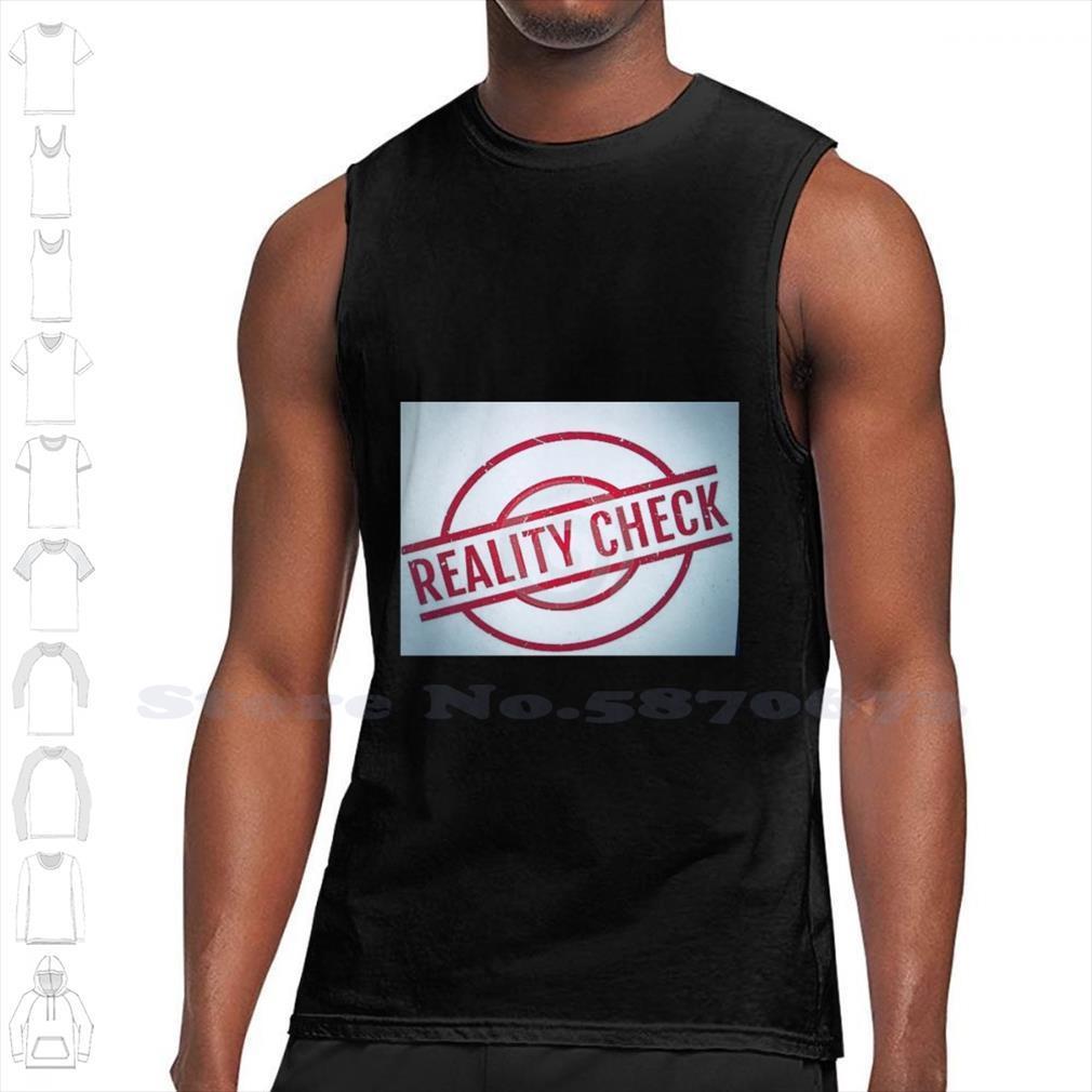 

reality check black white sleeveless tank men women politics trump real truth atheism science, White;black
