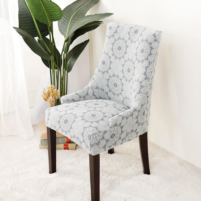 

High Back Dining Table Chair Cover Home Or El Fabric Elastic One-piece Protective For Modern Covers
