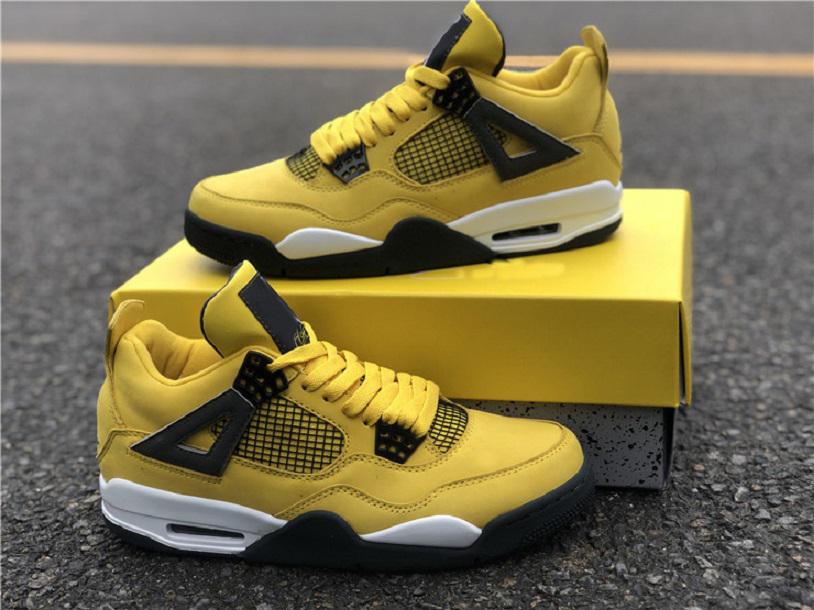 

2021 Release 4 Thunder Tour sports shoes CT8527-700 top quality Yellow Multi Color outdoor Sneakers Men Basketball Trainers