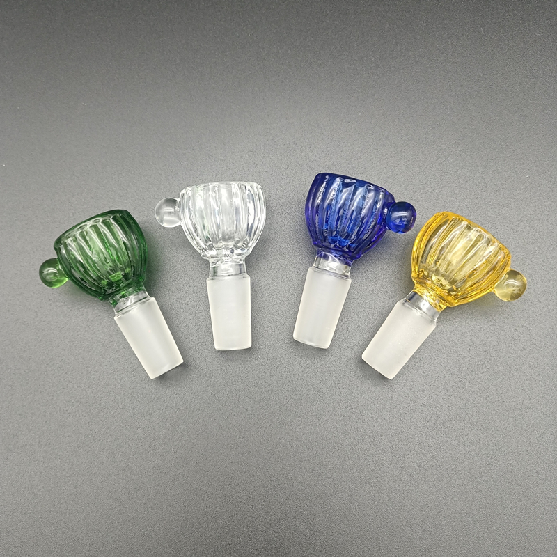 

DHL Big Smoking Bowl Piece Hookah Accessories 14mm 18mm Male Glass Funnel Bowls Adapter Joint Handcraft Water Bong Dab Rigs Ash Catcher