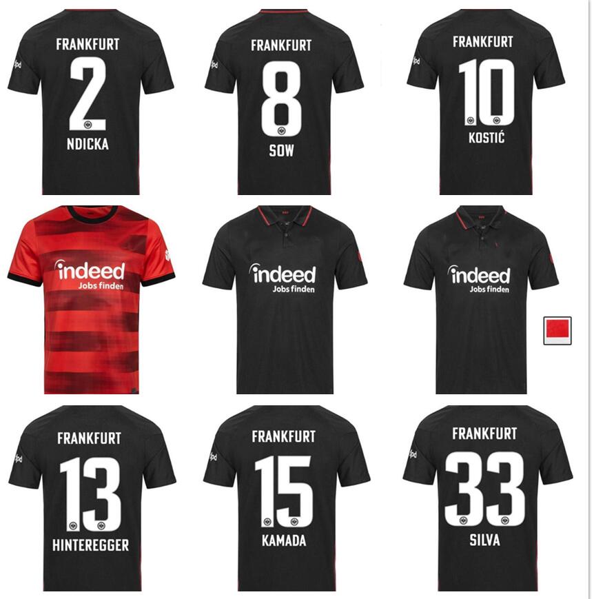 

21 22 Eintracht Frankfurt Soccer Jerseys SILVA COSTA 2021 2022 Home away DOST sow KOSTIC Hinteregger KAMADA MEN KIDS KIT Football