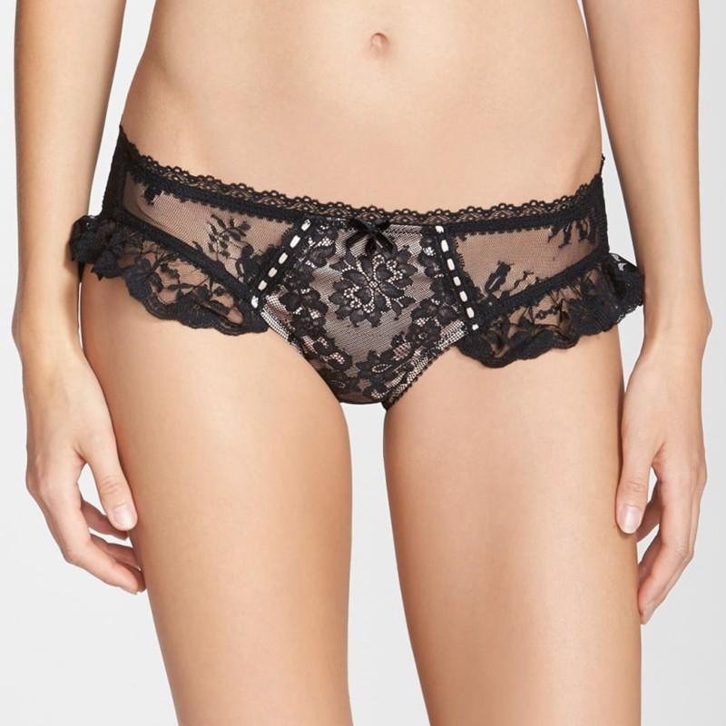 

Women's Panties EFIOLY NT20A0013 2021 Retro Queen Tita Lace Triangle / Thongs Comfortable Mesh Sheer Low Waist, Black thong panties