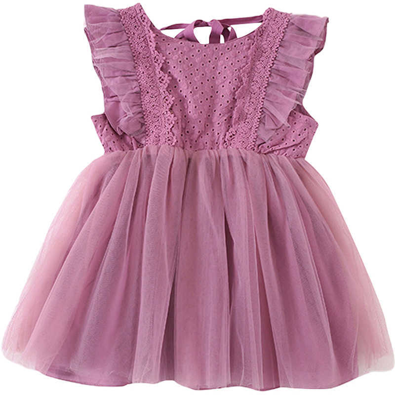

Kids Tulle Dresses for Girl Summer Children Purple White Chiffon Dress Toddler Vestidos Infantil Baby Frocks 210615