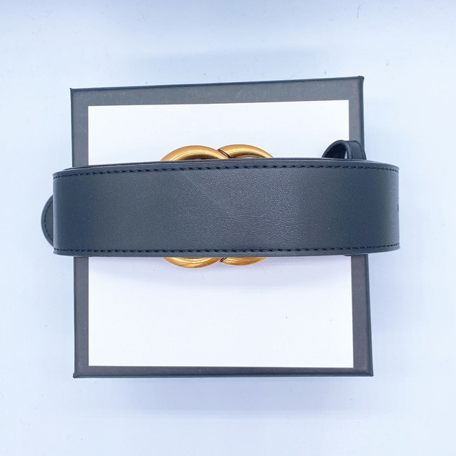 

High Quality 2021 Trends Belts Luxury Design Men Women Letter Fashion Alloy Leather Smooth double Golden buckle jeans Belt sizes 90-125CM with box, Black;brown