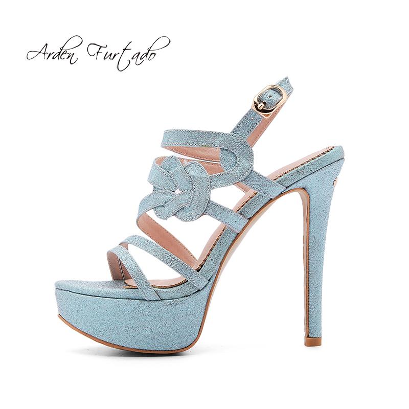 

Arden Furtado 2021 Summer High Heels 12cm Platform Stilettos Open Toe Fashion Women's Shoes Pink Sandals Party Ladies 43, Black