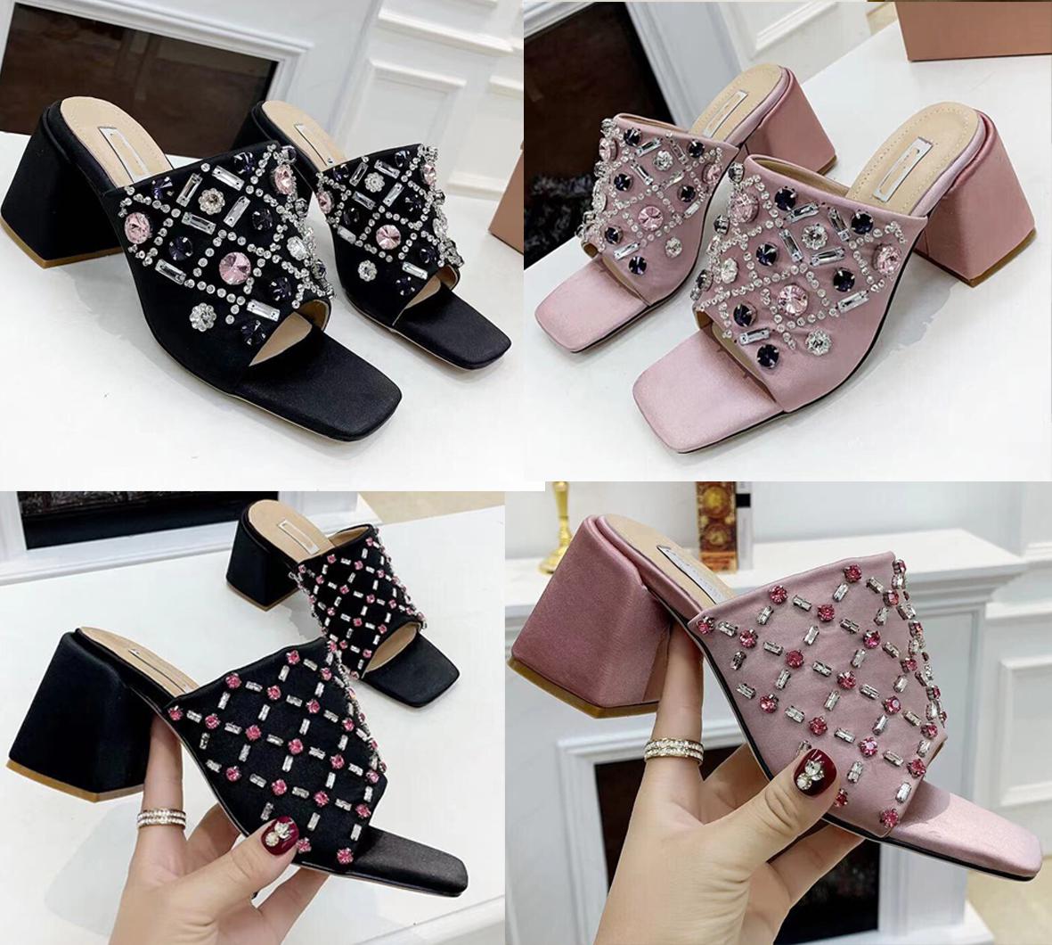 

two miu Luxury designer chaussures Tory slippers sandals flat women beach flops nonslip shoes Damen Hausschuhe bag France A1, Black