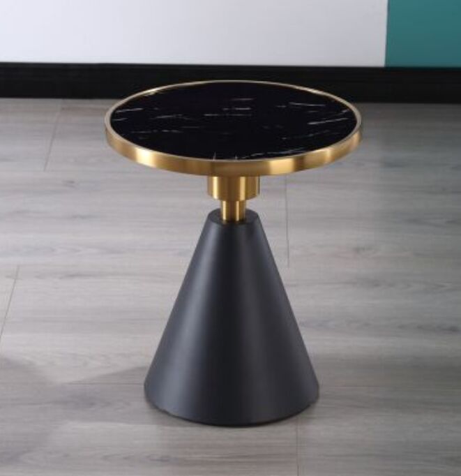 

Living Room Furniture Contemporary design Round Gold stainless steel Marble top Bistro Coffee table Pub for hotel Club Cafe