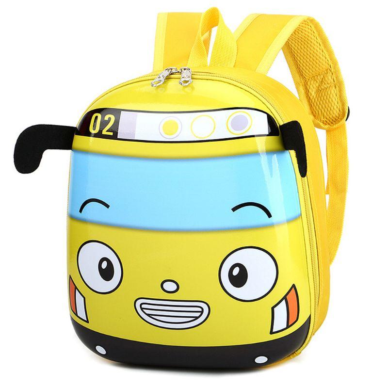 

School Bags 066F Kid's Cartoon 3D Car Shape Backpack Kindergarten Bookbag For Boys Girls, Green