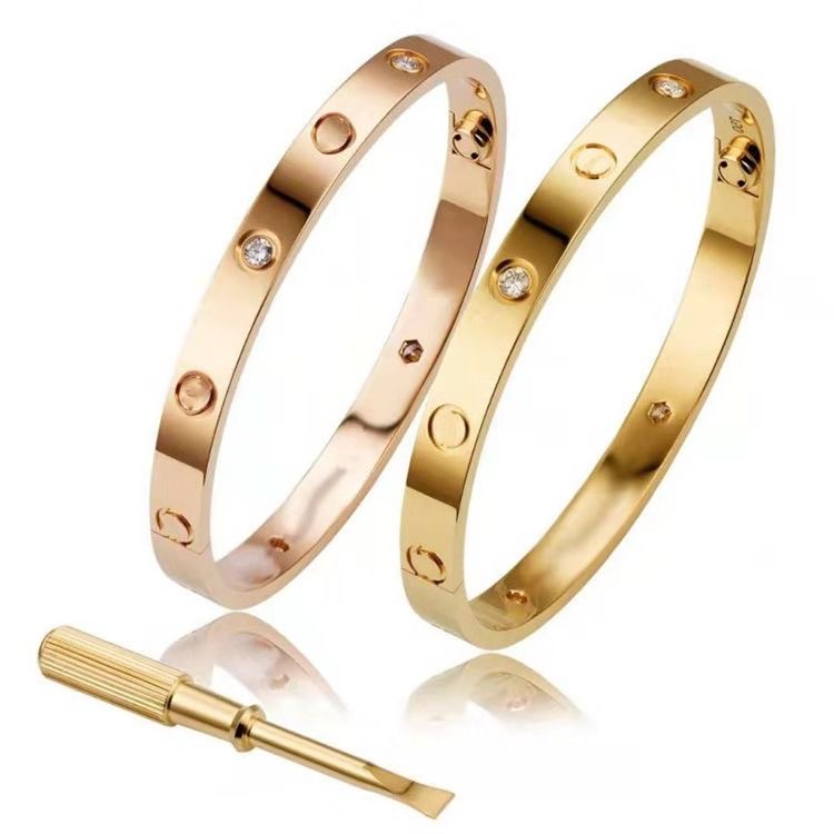 

Fashion Silver Ladies Rose Gold Lady Screw Bracelet Men Screwdriver Diamond Luxury Designer Jewelry Womens Mens Bracelets Bangle Box need extra
