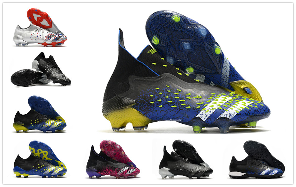 

Predator Freak + Superlative Pack FG Soccer Shoes X Mens Cleats Wolverines Dark TF Superstealth Core Black Grey Solar Yellow Superspectral Shock Pink Football Boots, 0018