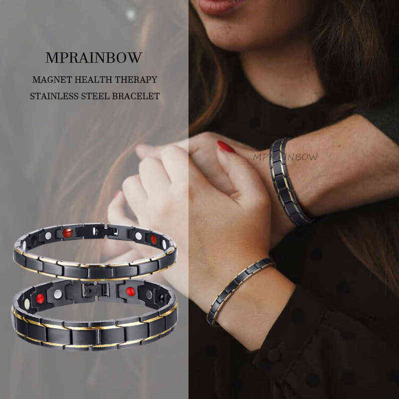 

Stainless Steel Health Therapy Chain Couple Boyfriend Girlfriend Bracelet