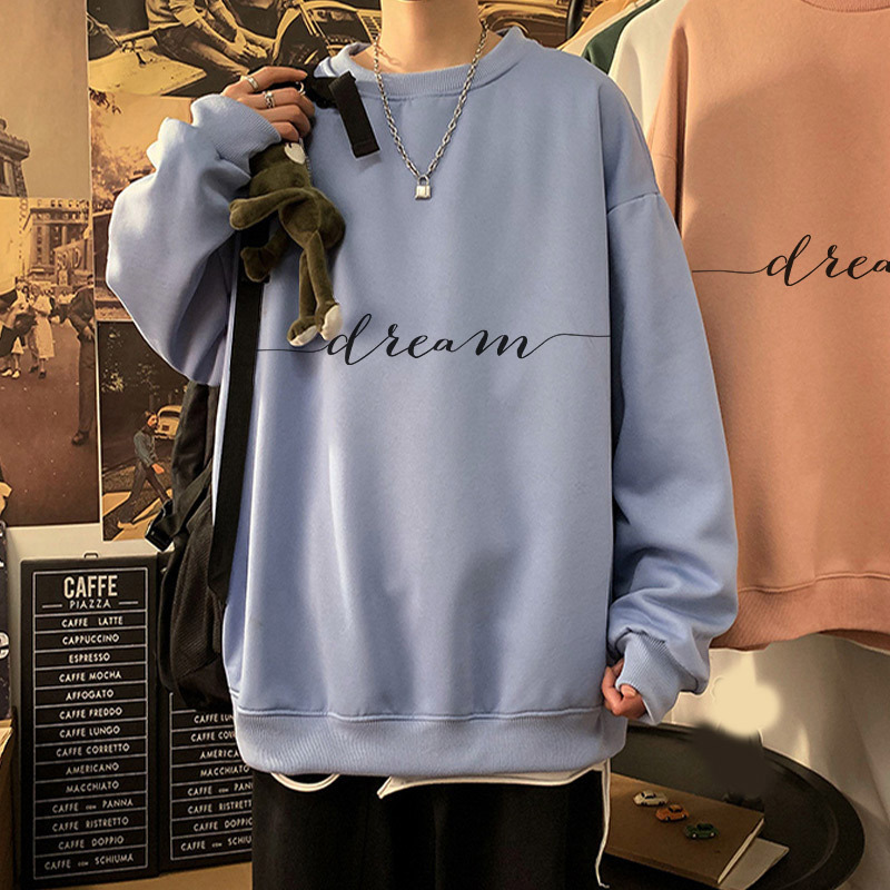 

Floral Letter Print Drop-shoulder Woman Sweatshirt O-neck Ovrsized Loose Casual Pullover Sweatshirts Girls Spring Lady Tops 210518, Light gray 3