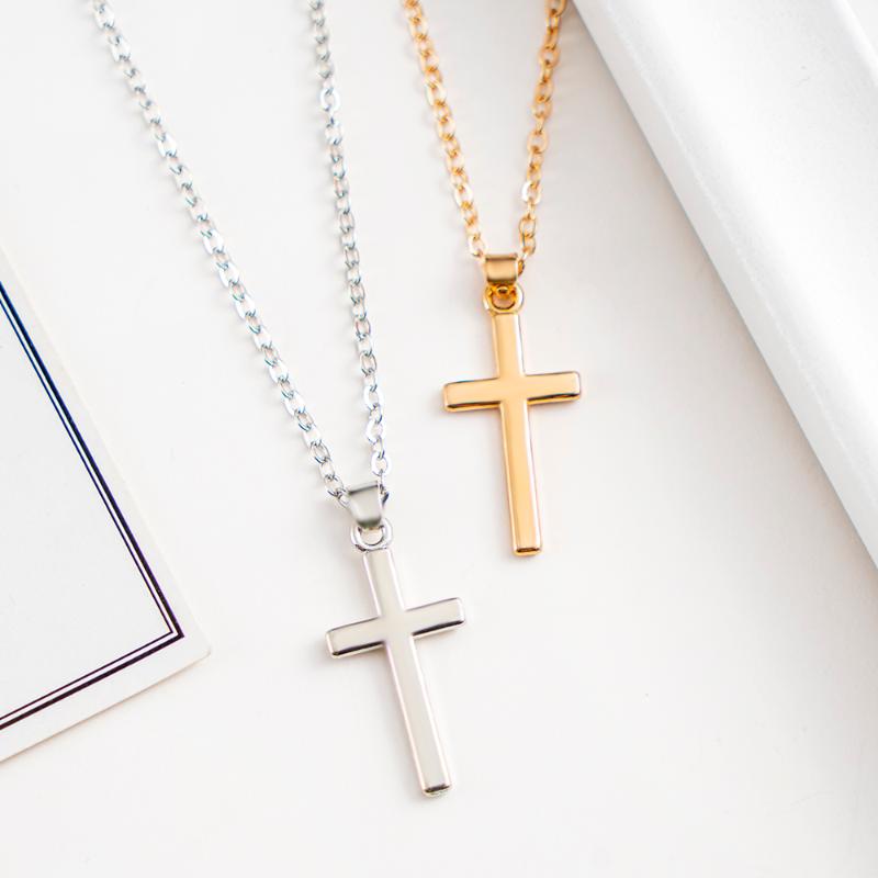 

Pendant Necklaces Fashion Female Cross Pendants Drop Gold Jesus Punk Necklace Jewelry For Men/Women Wholesale