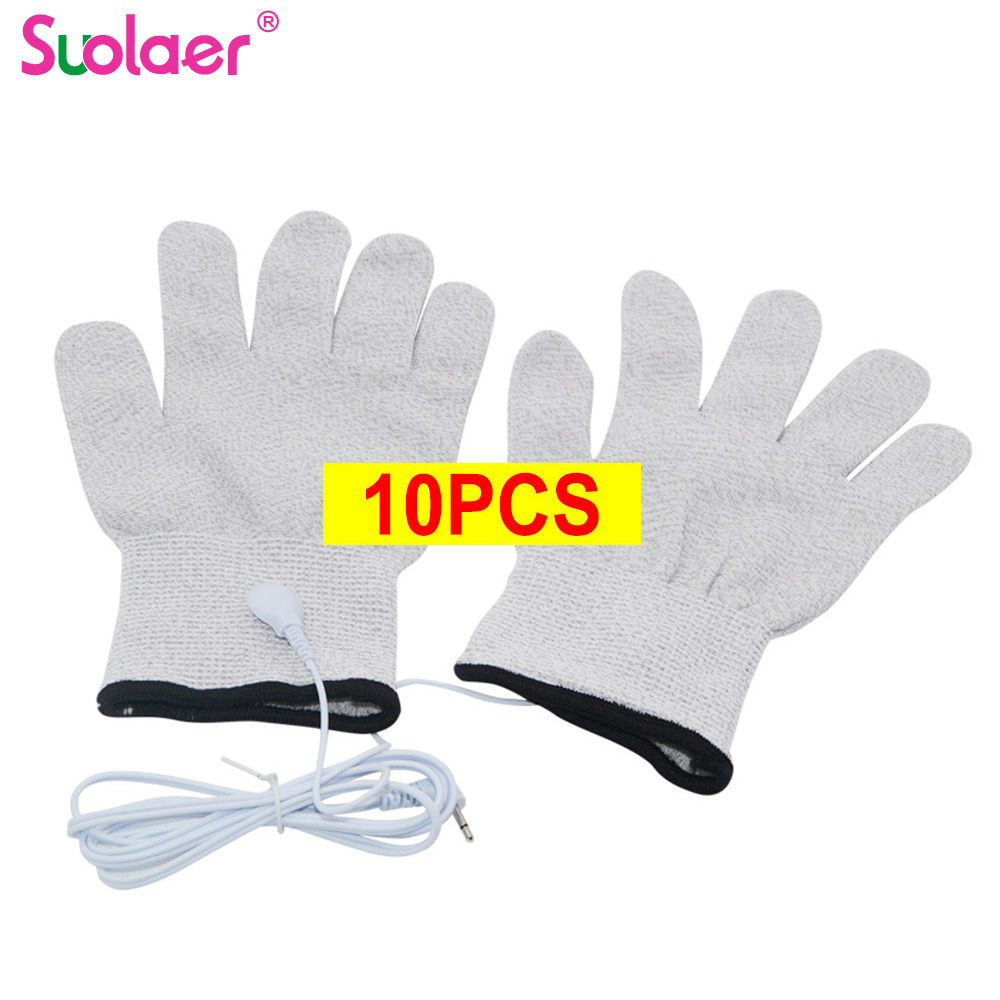 

Silver Conductive Fiber Massage Gloves for TENS/EMS for Therapy Hand Massager Anti-static/Anti-skid Electrode Gloves Wholesale