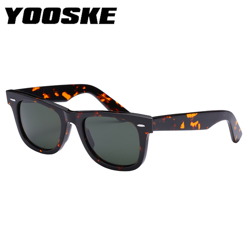

Fashion Sunglasses Men Women classic Square Black Acetate Frame Real Glass Lenses Women Mens SunGlasses Oculos De Sol