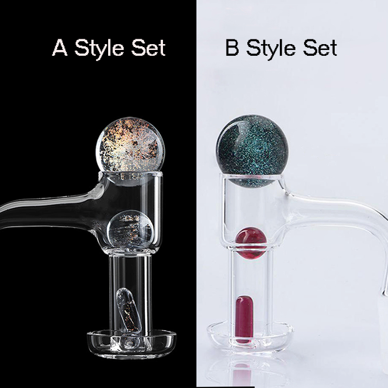 

A&B Sets 20OD US Grade Weld Beveled Edge Smoking Terp Slurper Quartz Banger With 22mm Glass Bead 10mm Ruby Pearls & Pill Suitfor Water Bong