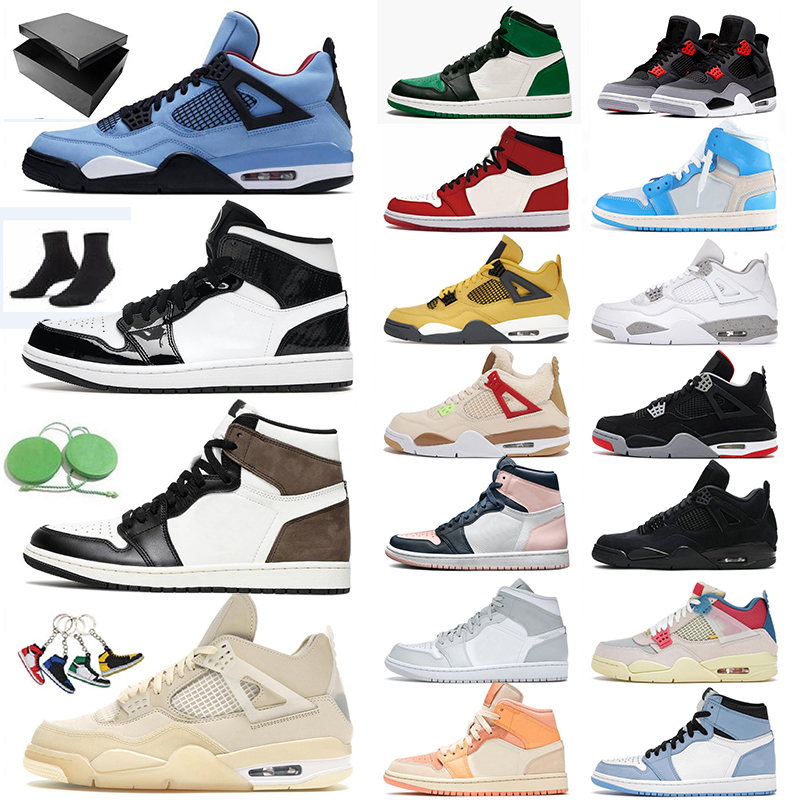 

1s Basketball Shoes Designer Women Jumpman 1 Rebellionaire Bred Patent 4s Red Thunder Jumpmans 4 Black Cat White Oreo Banned Men Trainers Sports Original Sneakers, A21 36-46 high og valentines day