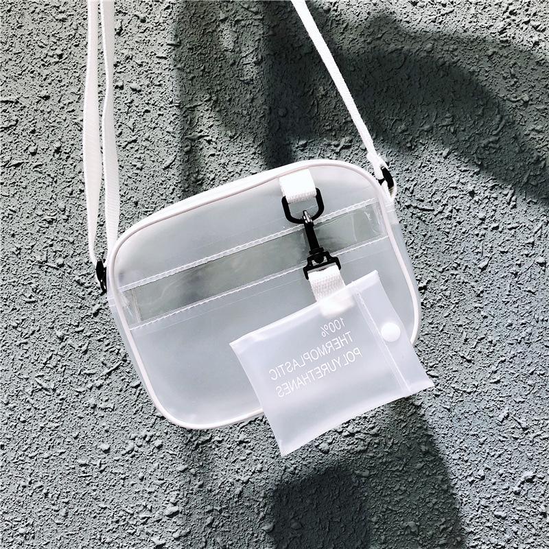 Cosmetic Bags & Cases Casual PVC Transparent Shoulder Bag Clear Woman Cross-body Jelly Small With Card Holder Travel Storage