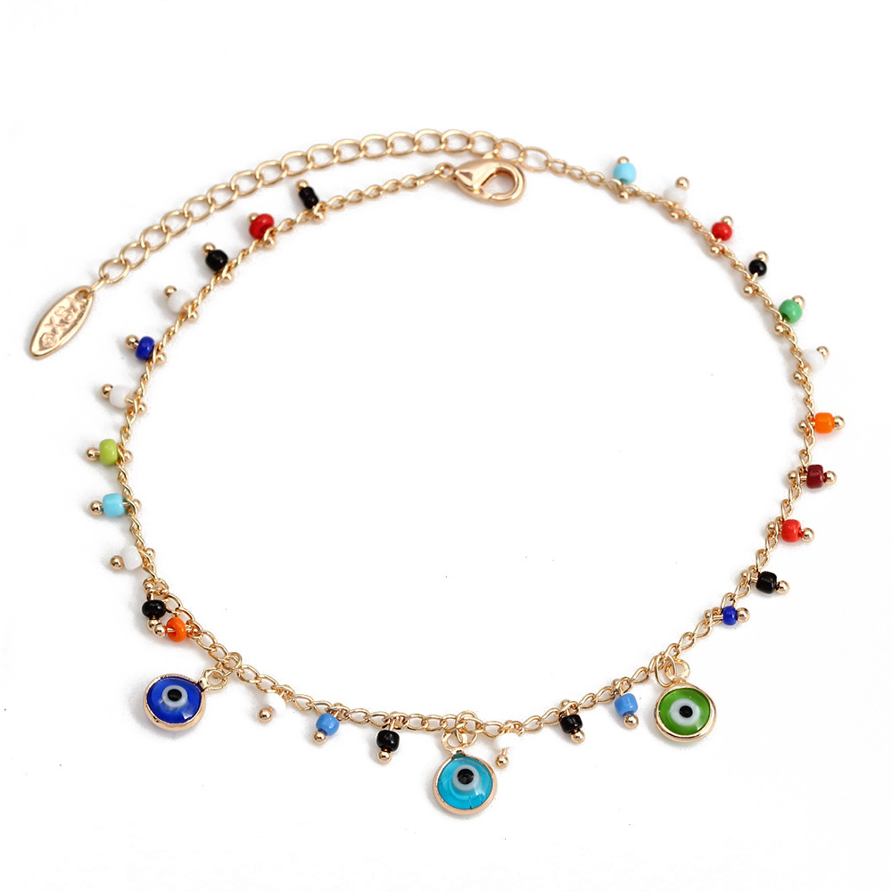 

S2621 Fashion Jewelry Evil Eye Bracelet Colorful Beaded Blue Eye Bracelet