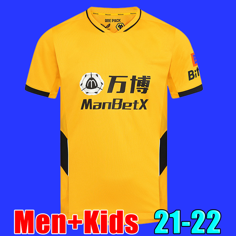 

20 21 Wolves soccer jersey Wanderers NEVES RAUL 2020 2021 ADAMA FÃBIO SILVA PODENCE J.MOUTINHO Soccer Shirt OTTO COADY football shirt men +, Black;yellow