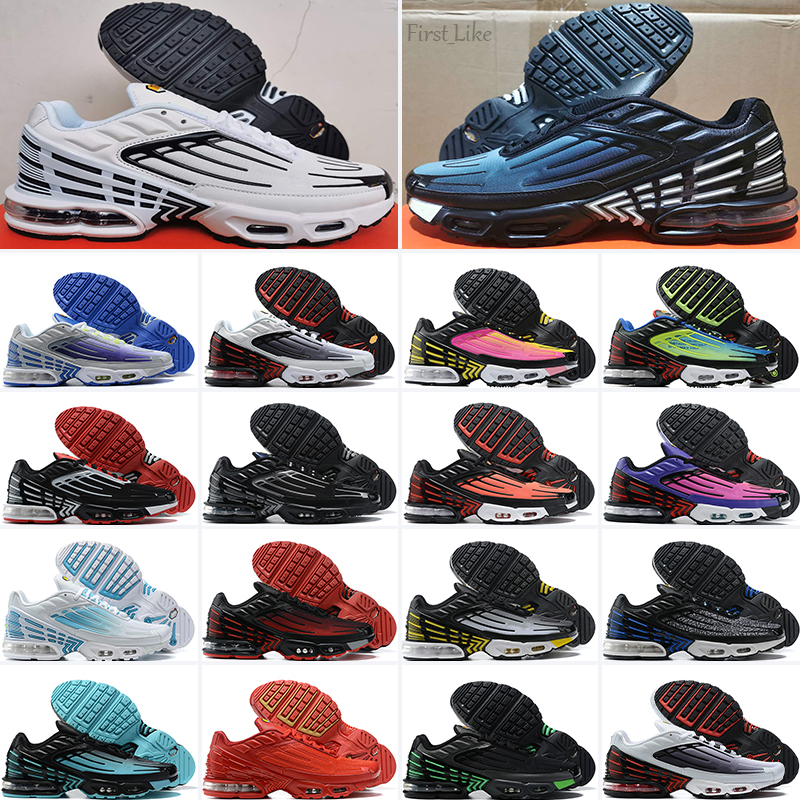 

Mens Tn 3 Plus Tuned III Run Shoes TN3 Vast Parachute Crater Deep Royal Trainers Noir Triple Black Wolf Grey White Aquamarine Blue Nebula Hyper Violet Sneakers, Color 1