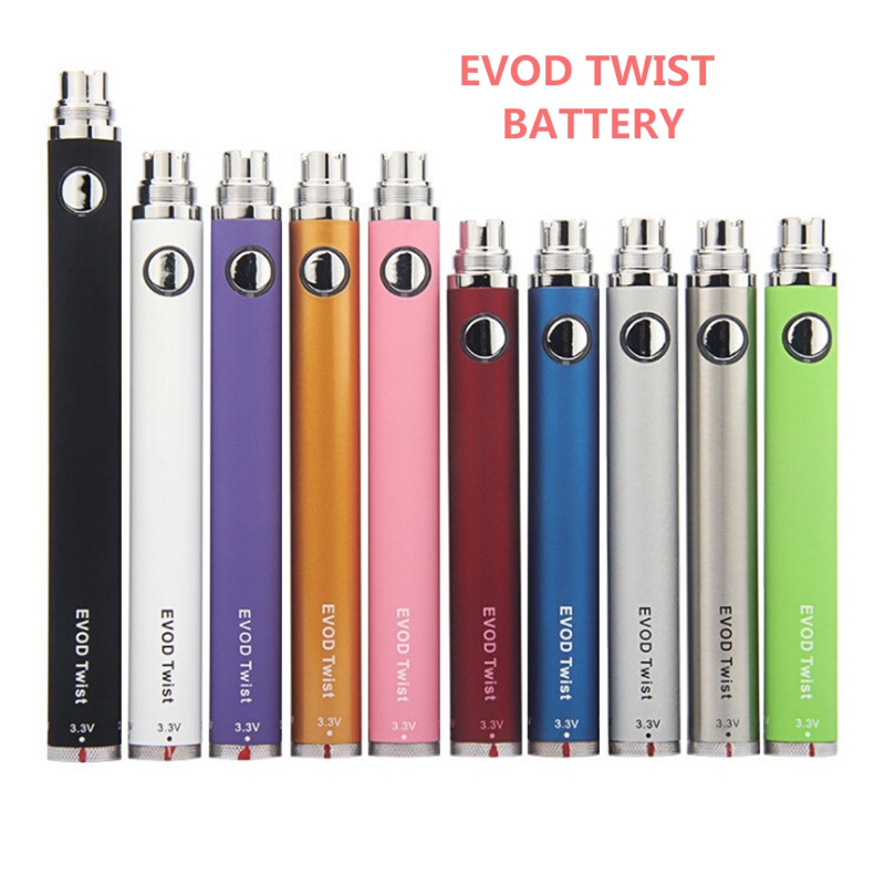 

EVOD Twist Variable Voltage Battery Adjustable 3.3~4.8V 650mah 900mah 1100mah Slim Vape Pen for 510 Thread MT3 CE4 CE5 CE6 Atomizer Tank