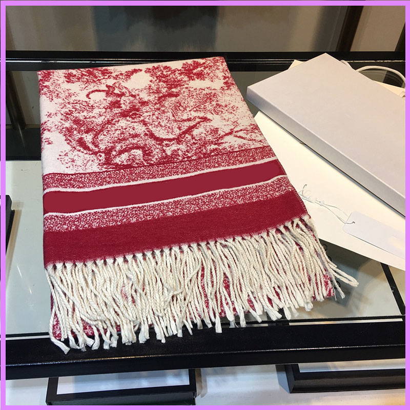 

Street Fashion Scarf Designer Scarfs Shawl Women Mens Silk Scarves Designers Blanket Luxury Lady Wraps Tassels With D Letters D2110087F