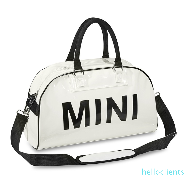 

Mini handbag messenger bag tote Pu travel duffle, Black