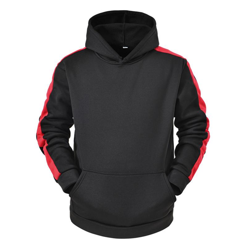 

Men's Hoodies & Sweatshirts Streetwear Long Sleeve Hooded Stitching Oversized Clothes With Pocket Men Outerwear Tracksuit Moletom Sudaderas, Black