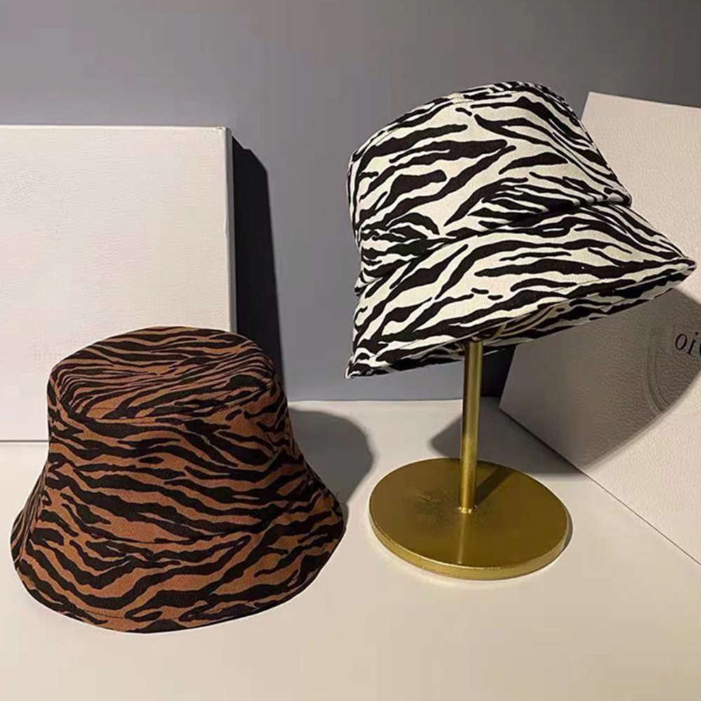 

Sun hat Zebra pattern fisherman's female sunshade basin lovers outdoor leisure wide brim Bucket hat, Blue;gray