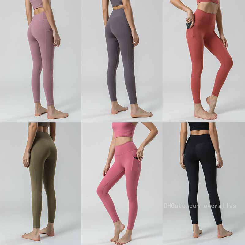 

LU-32 Fitness Athletic Solid Pants Women Girls High Waist Running Yoga Outfits lu Ladies Sports Full Leggings Ladies Pants Workout, I need see other product