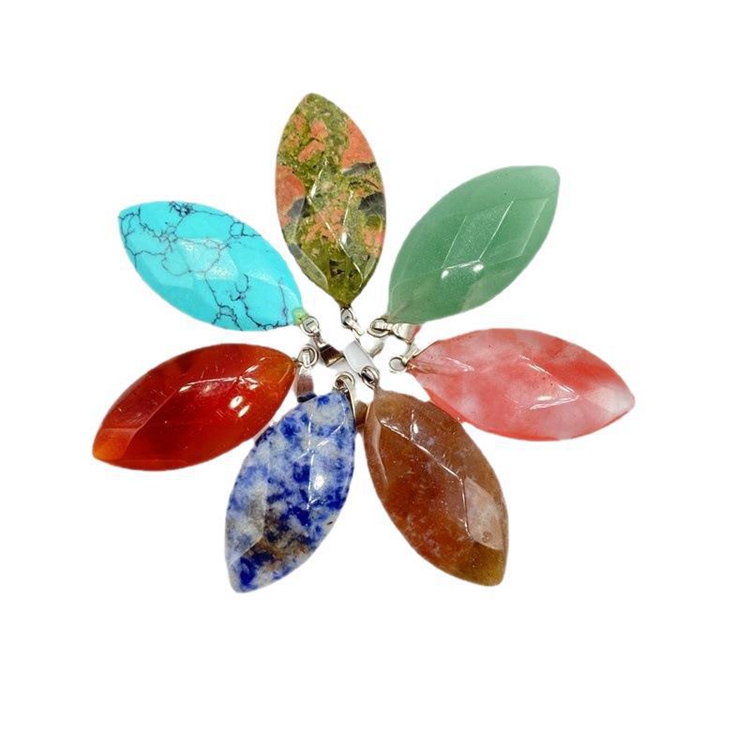 

Horse eye pendant crystal agate stone horse-eye cut Multicolor Pendants Necklace accessories